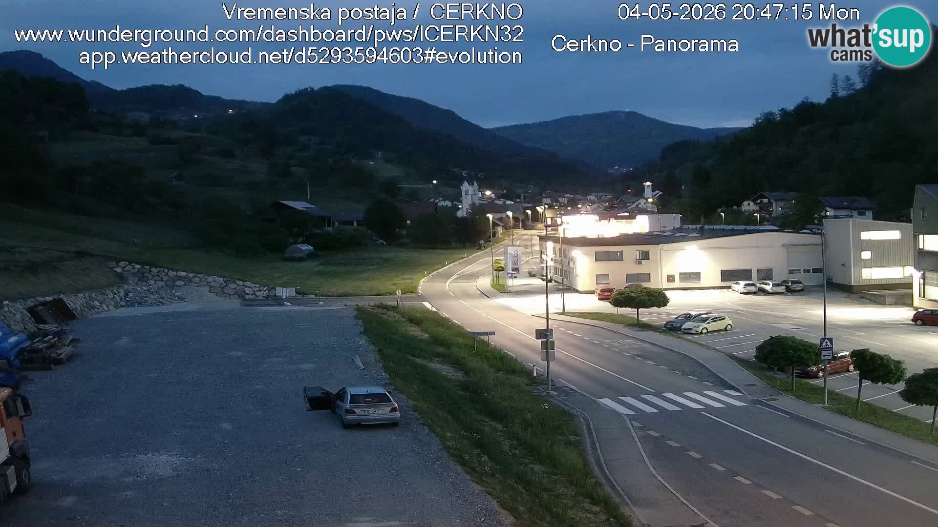 Webcam en direct – Entrée de la ville de Cerkno