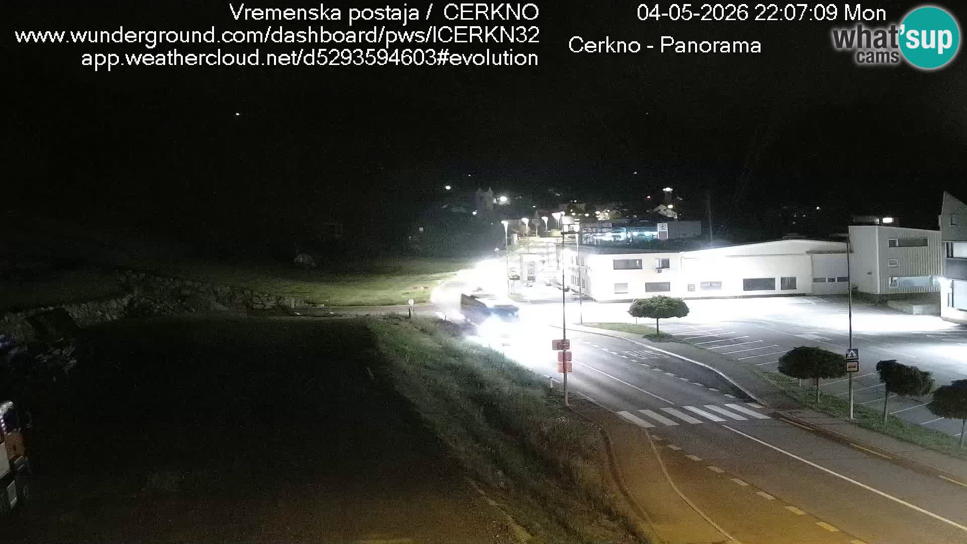 Webcam en direct – Entrée de la ville de Cerkno