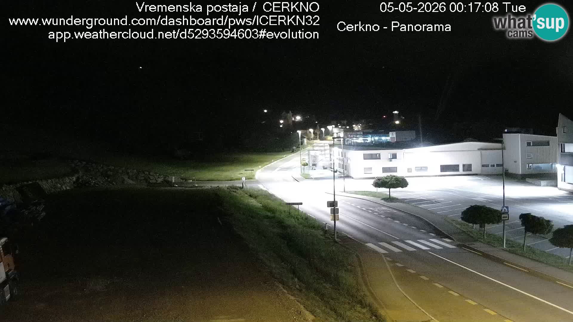 Cerkno city entrance Live Webcam