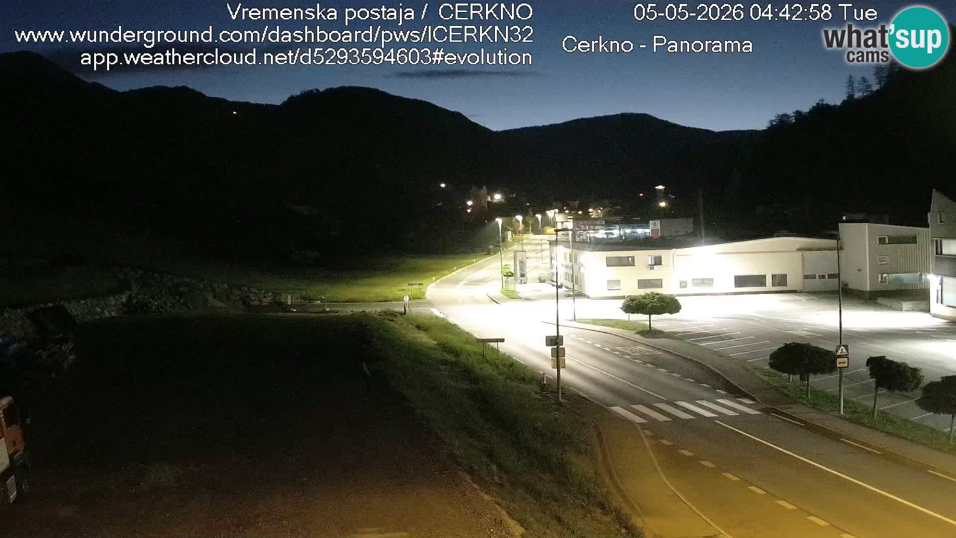 Cerkno entrada a la ciudad Webcam en vivo
