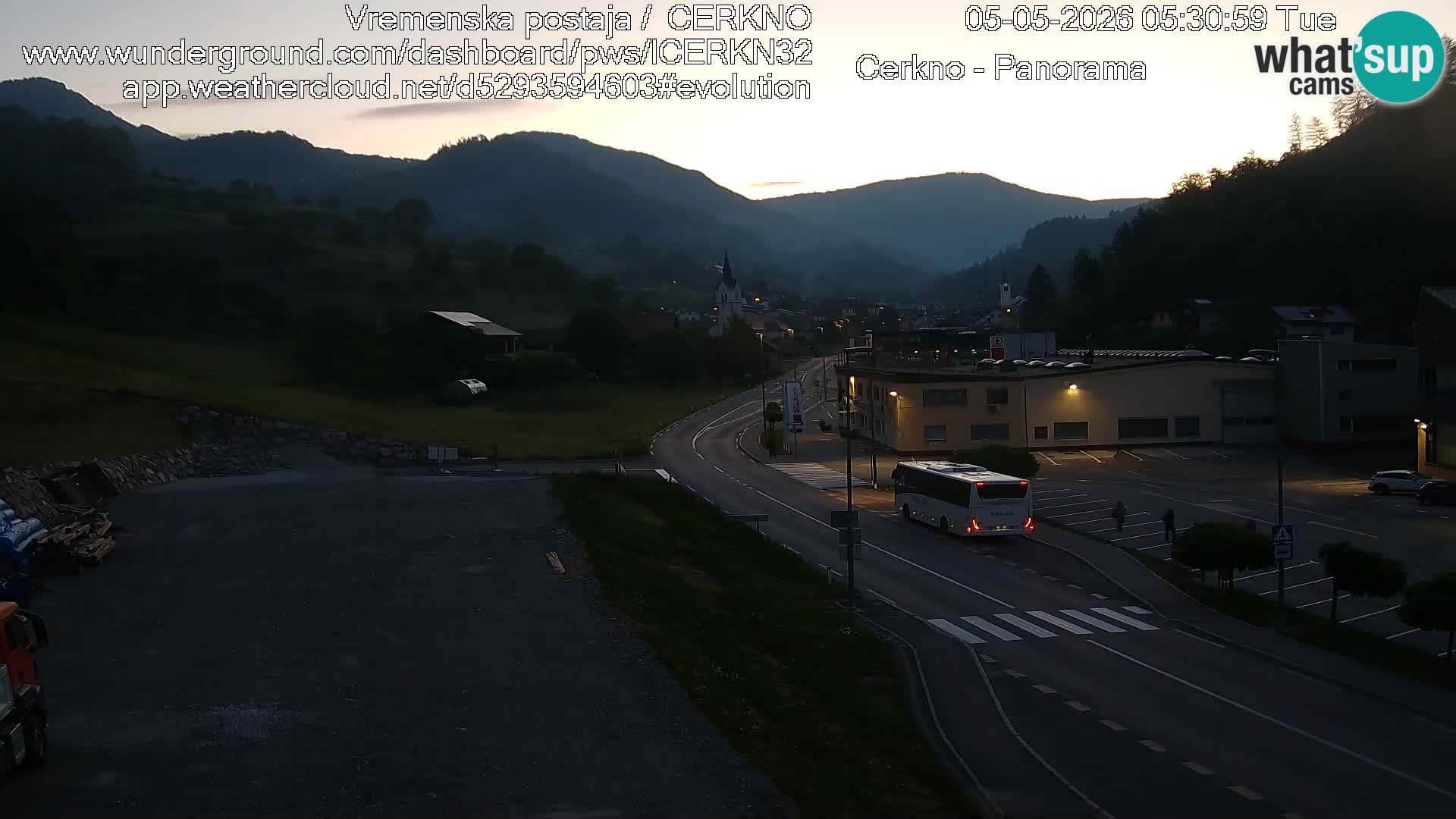 Cerkno city entrance Live Webcam