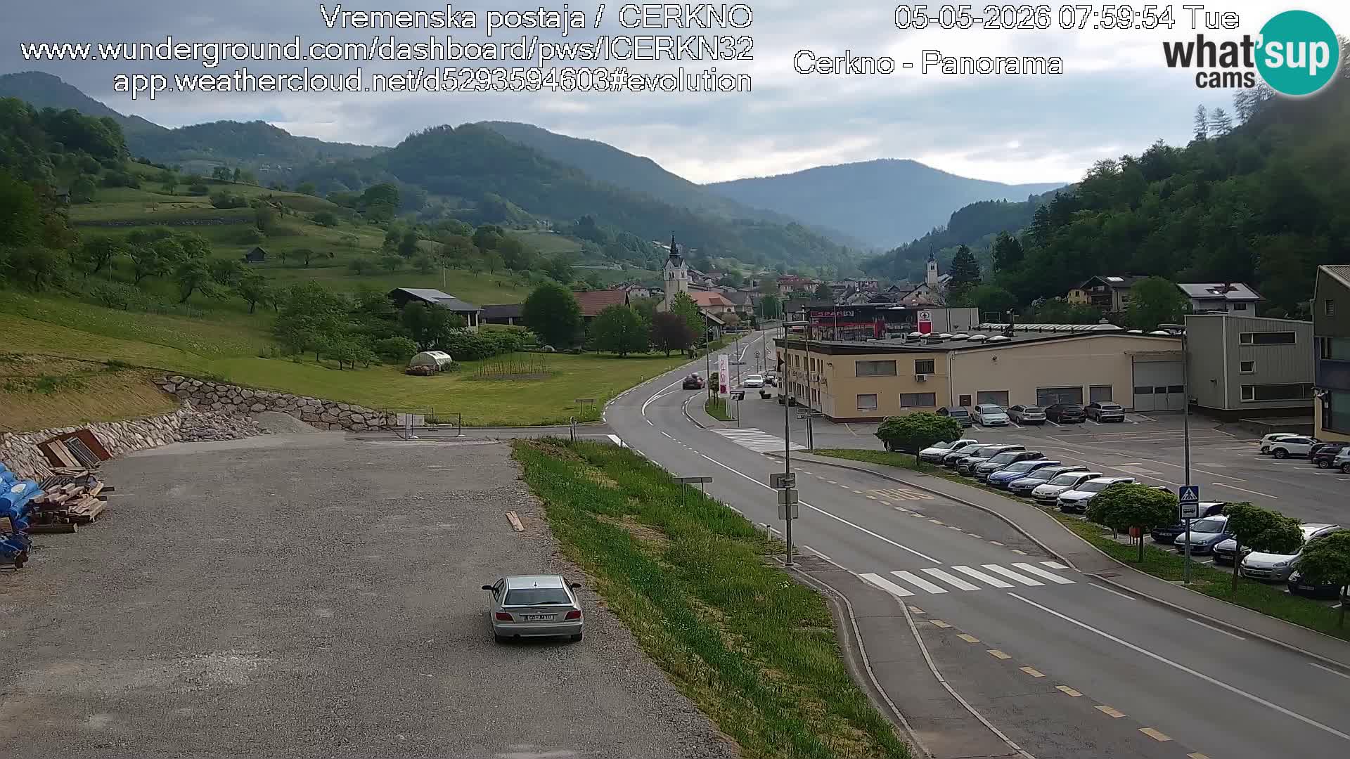 Cerkno city entrance Live Webcam