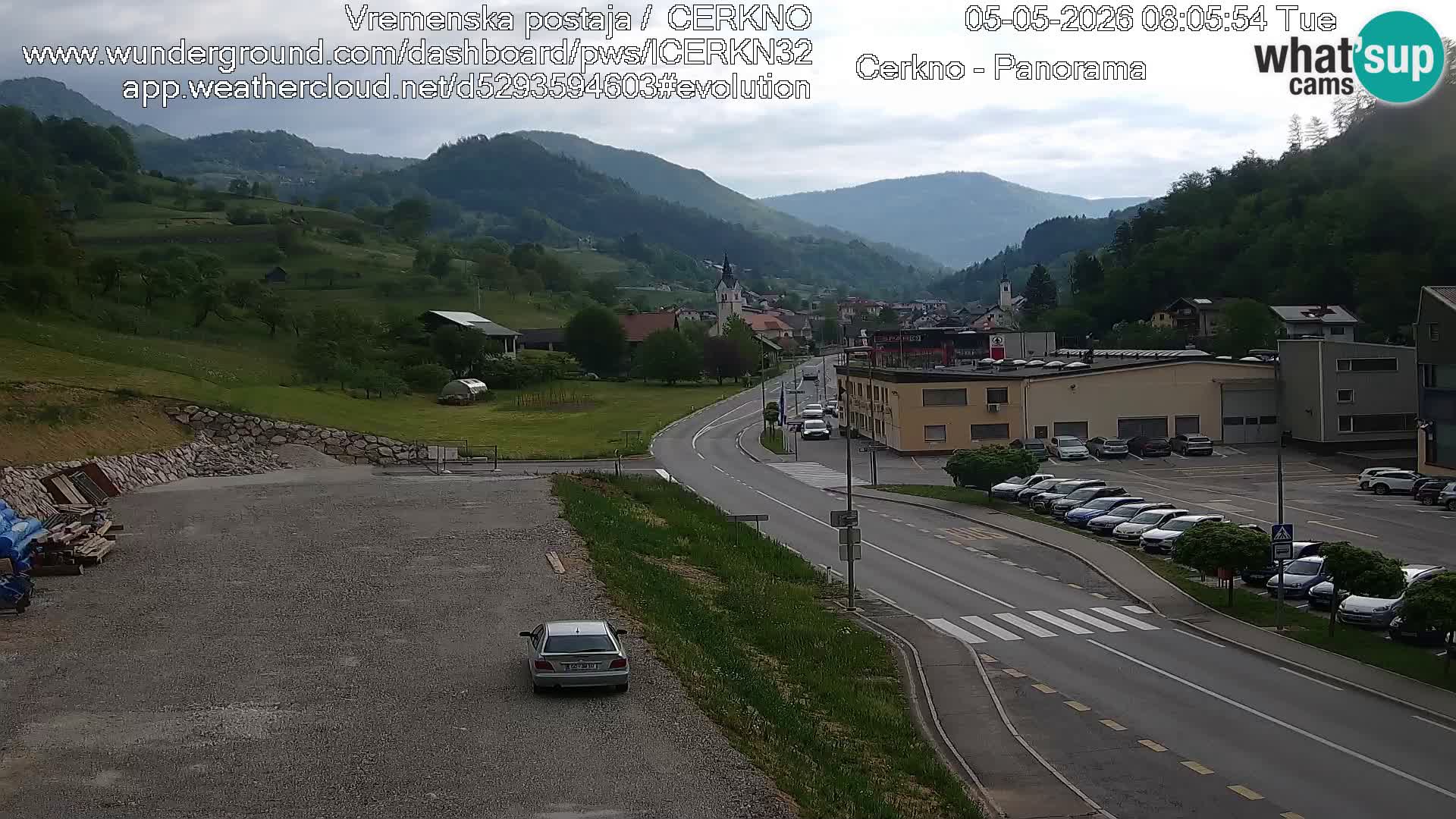 Cerkno city entrance Live Webcam