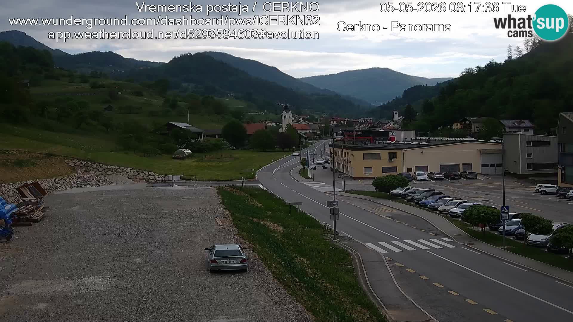 Cerkno city entrance Live Webcam
