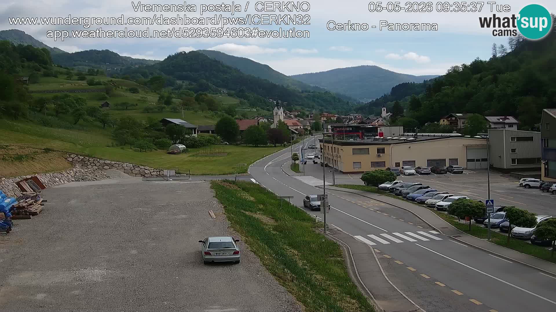 Cerkno entrada a la ciudad Webcam en vivo