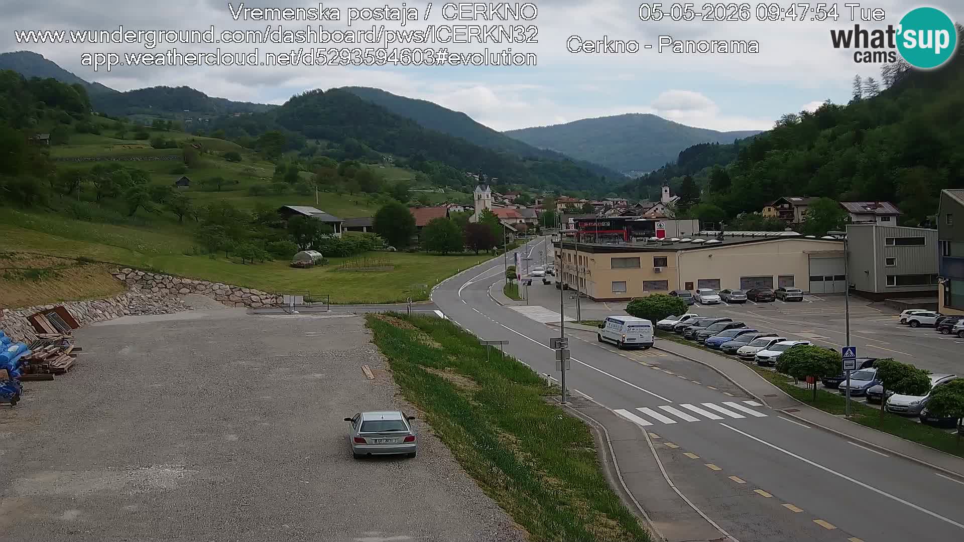 Cerkno city entrance Live Webcam