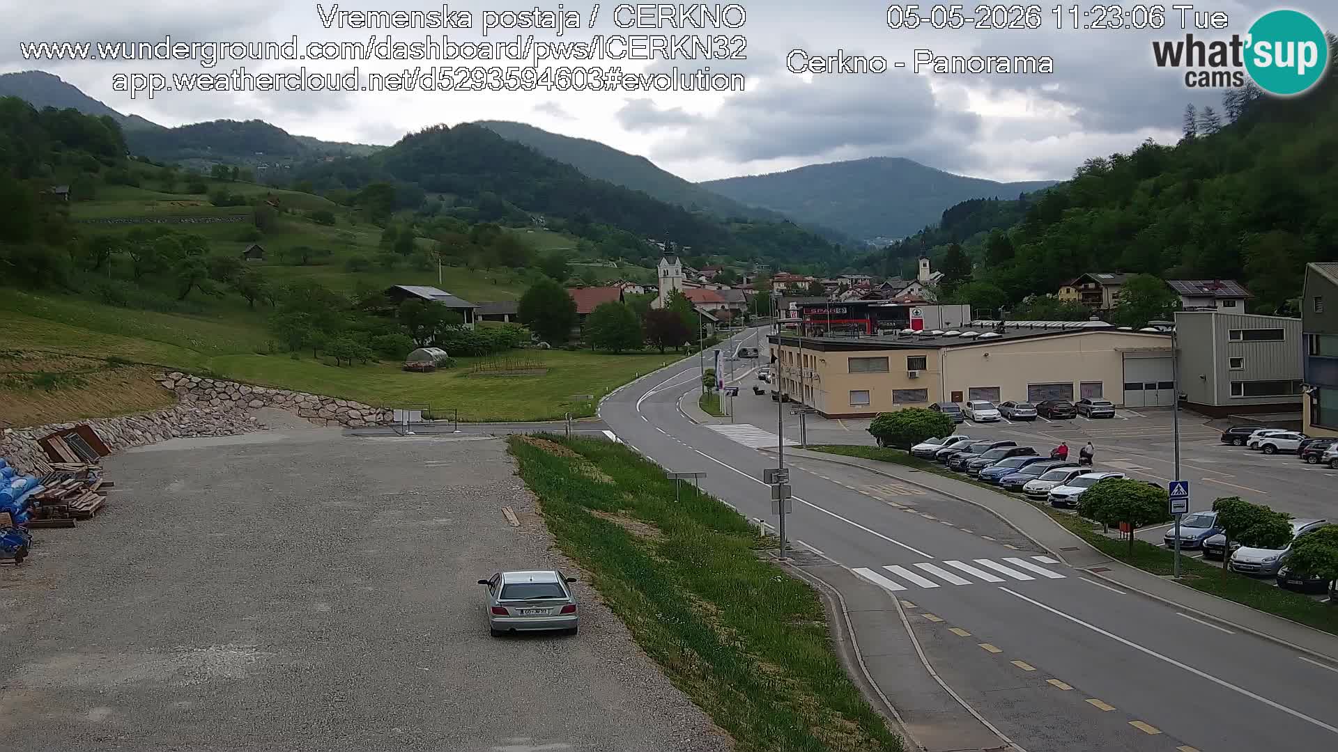 Cerkno city entrance Live Webcam