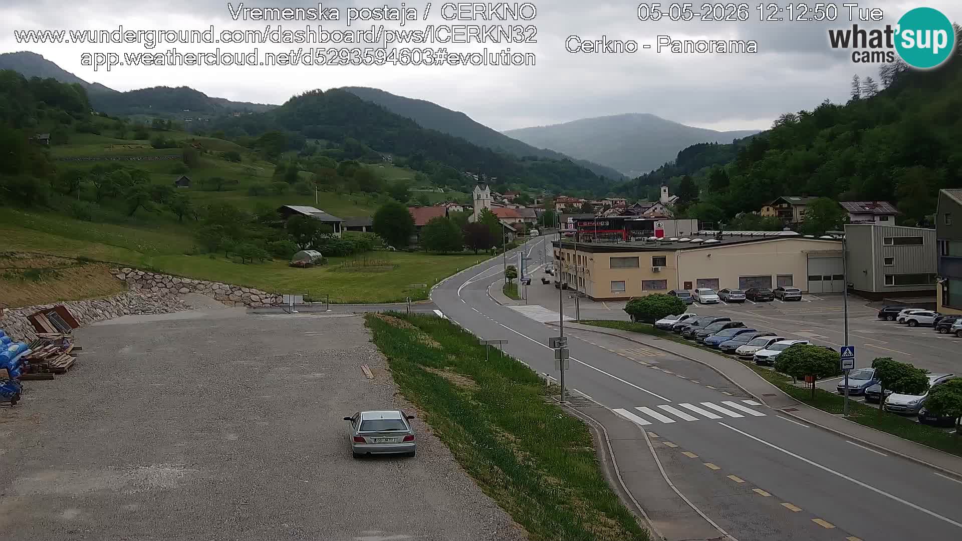 Cerkno city entrance Live Webcam