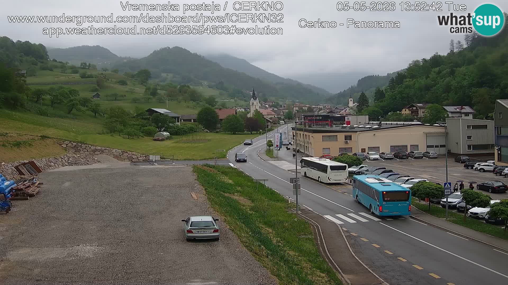 Cerkno city entrance Live Webcam