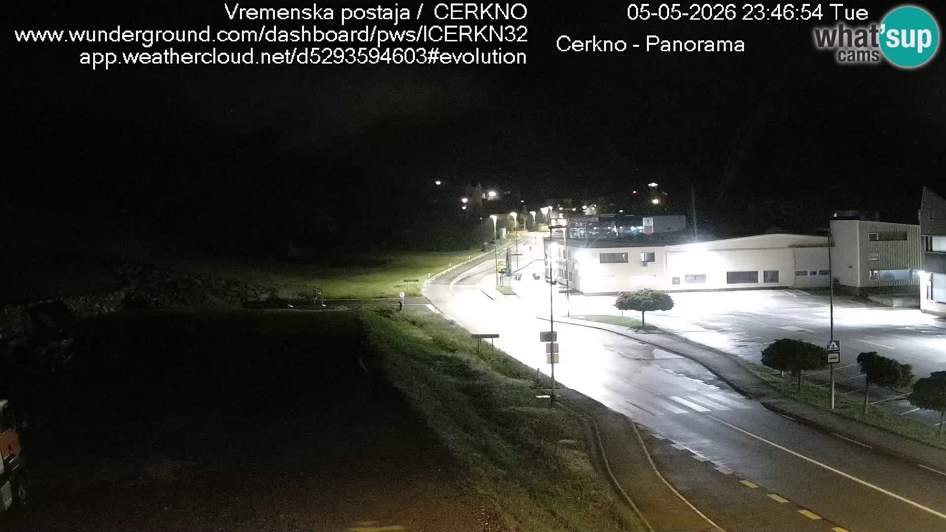 Webcam en direct – Entrée de la ville de Cerkno