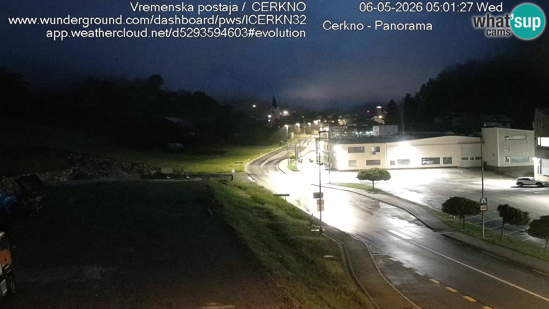 Webcam en direct – Entrée de la ville de Cerkno