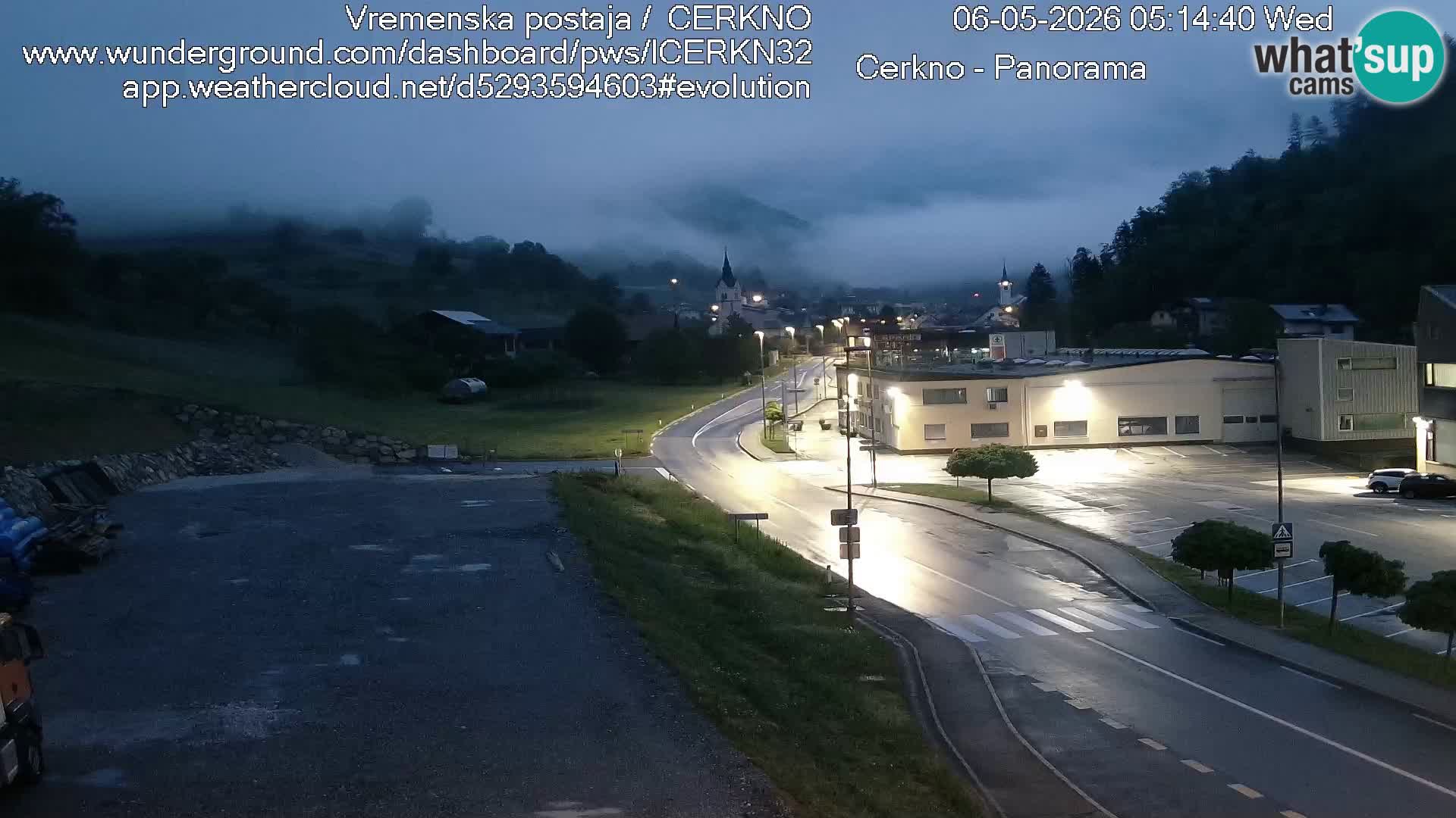 Cerkno city entrance Live Webcam