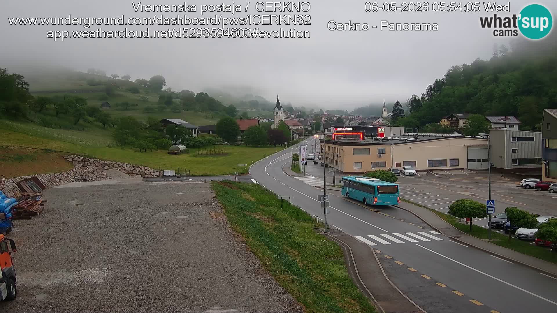 Cerkno entrada a la ciudad Webcam en vivo