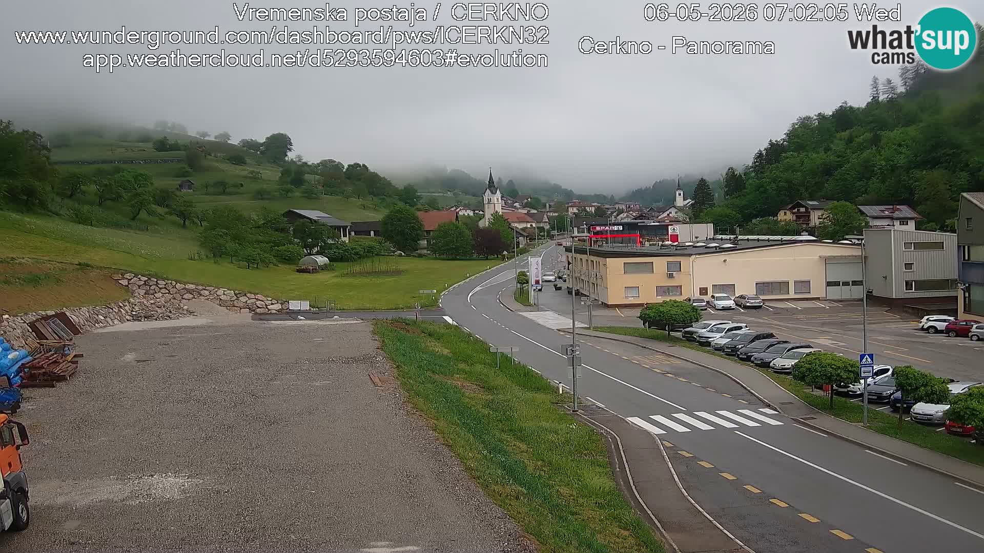 Cerkno entrada a la ciudad Webcam en vivo