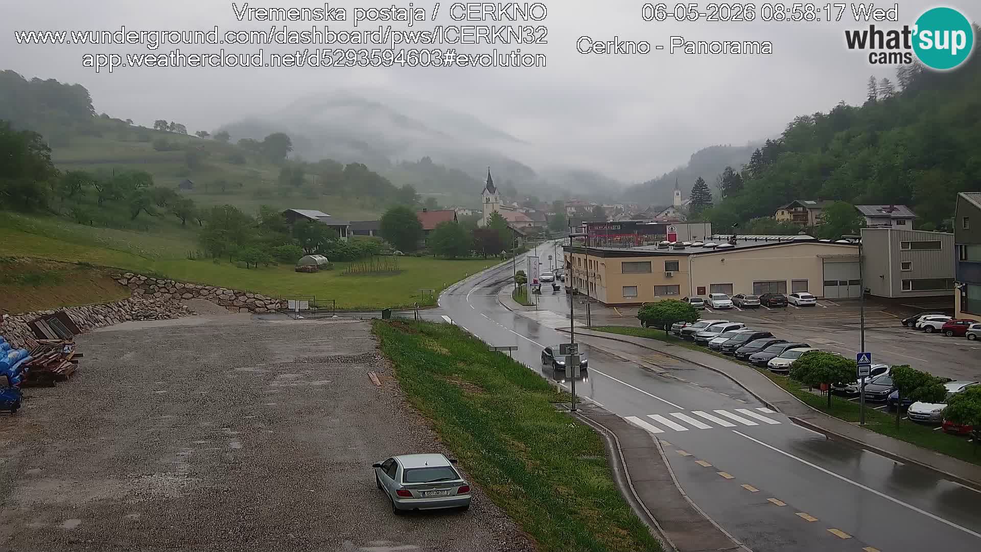 Cerkno entrada a la ciudad Webcam en vivo
