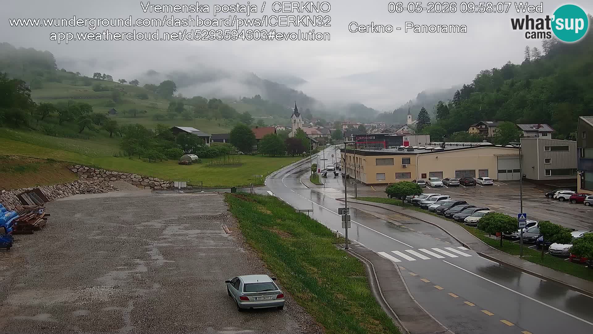 Cerkno city entrance Live Webcam