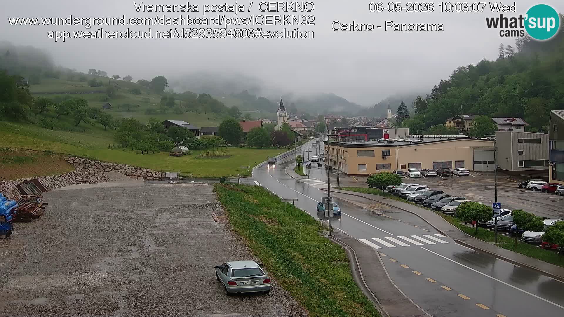 Cerkno city entrance Live Webcam