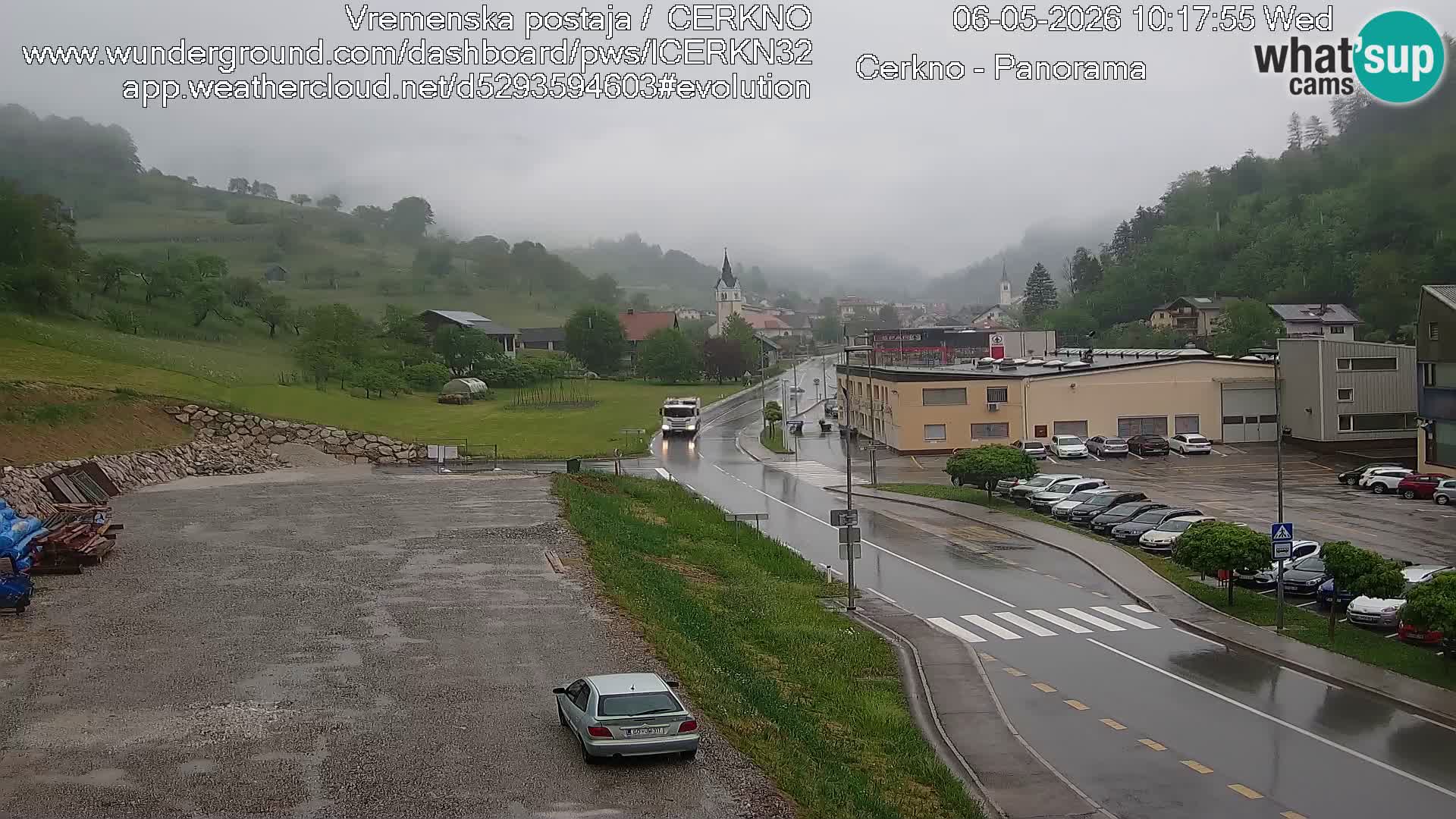 Cerkno entrada a la ciudad Webcam en vivo
