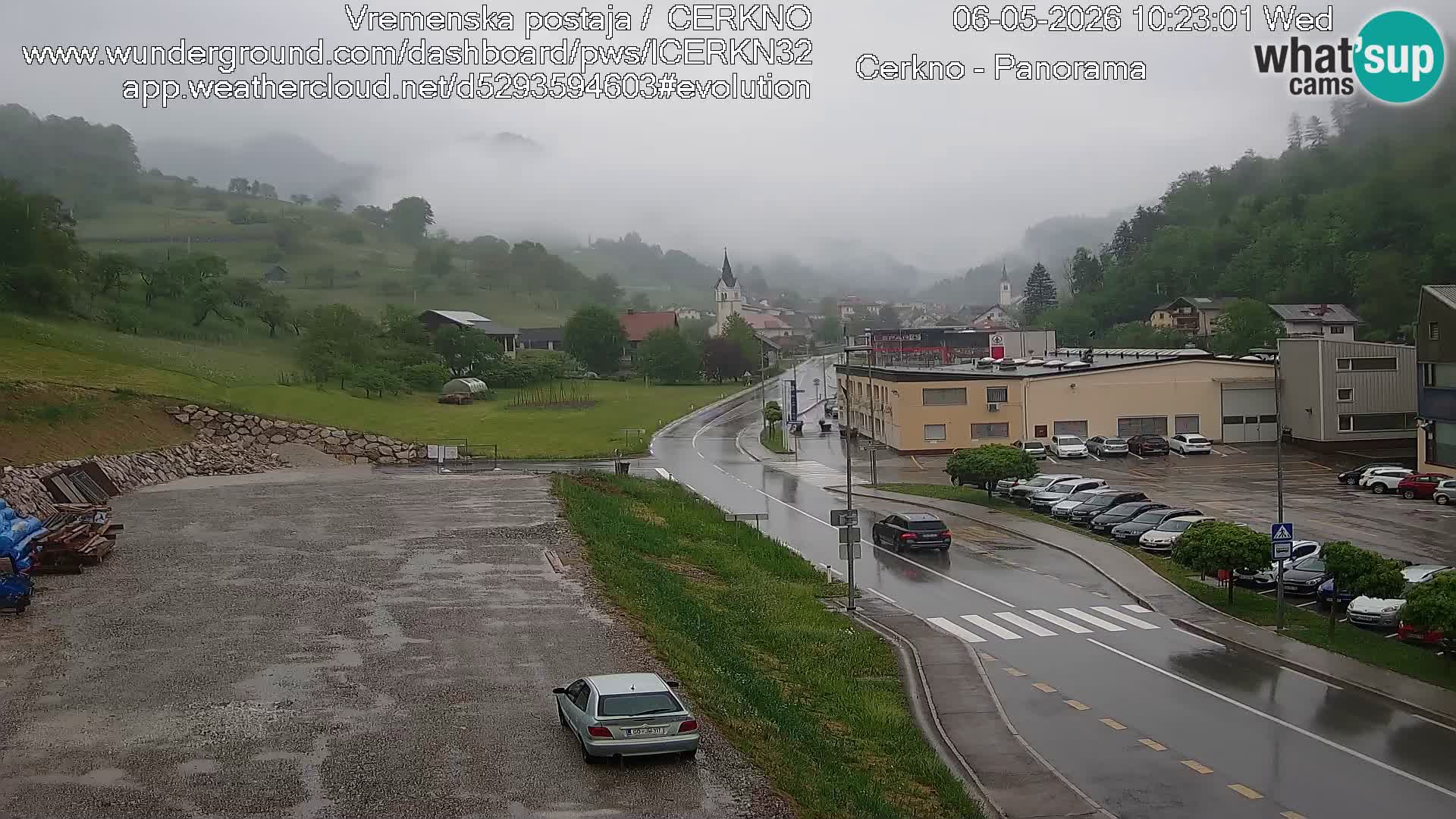 Cerkno city entrance Live Webcam