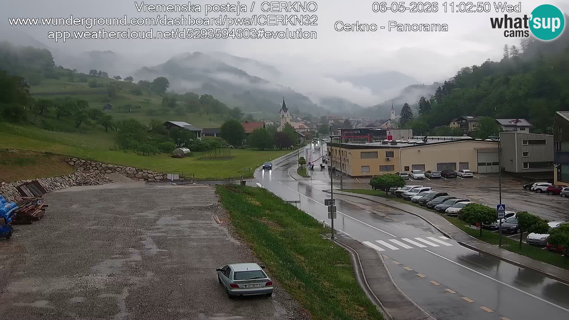 Cerkno entrada a la ciudad Webcam en vivo