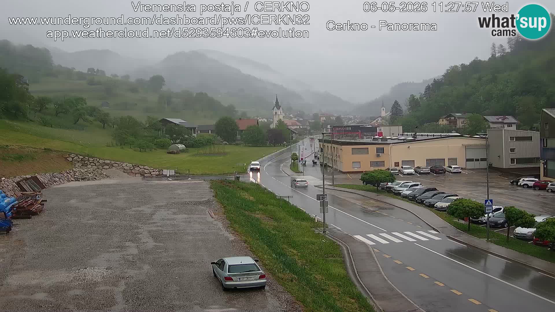 Cerkno city entrance Live Webcam