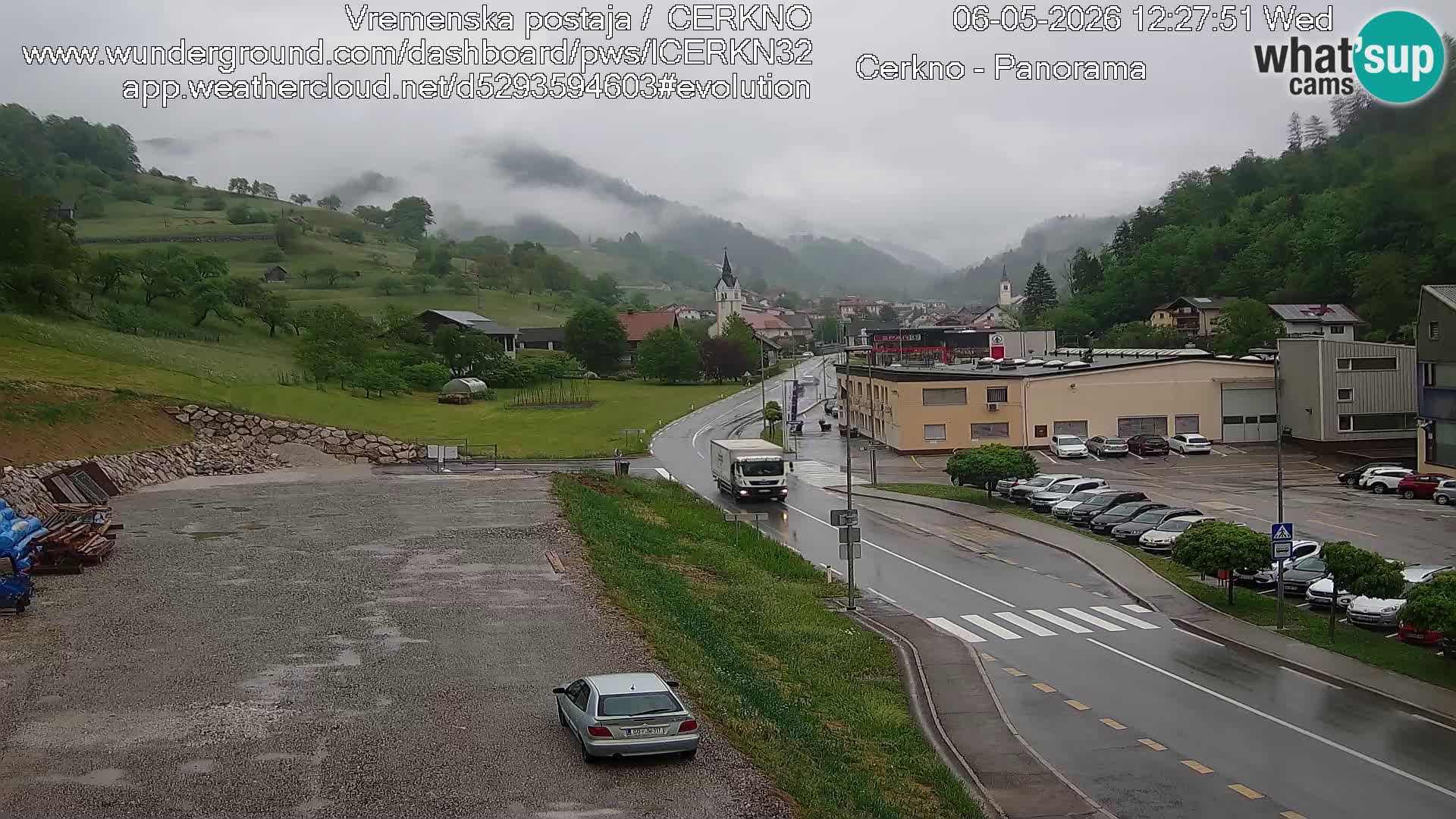 Cerkno city entrance Live Webcam