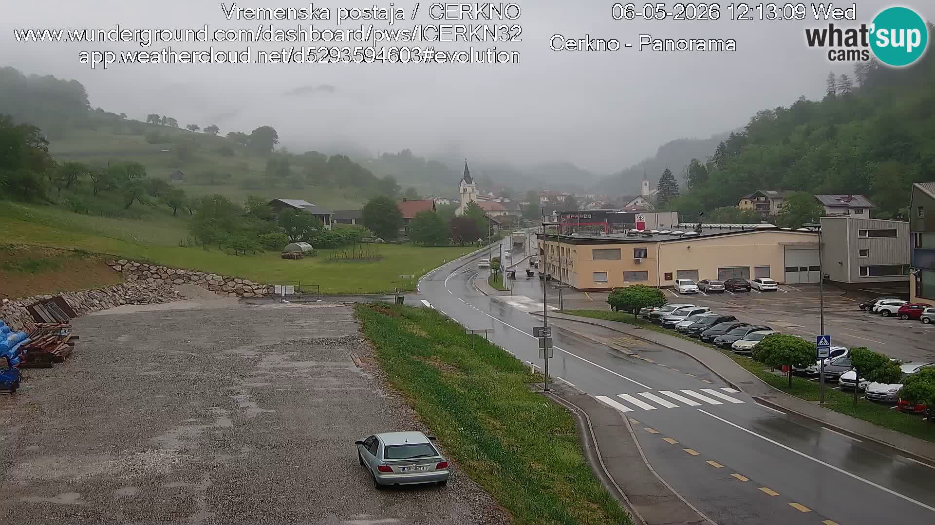 Cerkno city entrance Live Webcam
