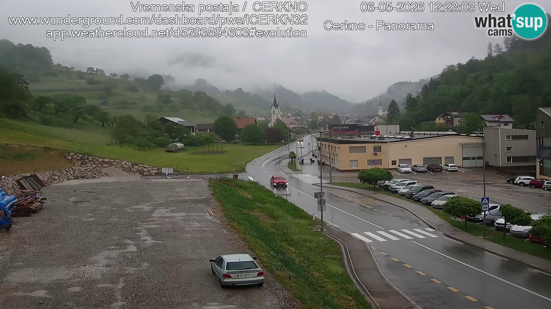 Cerkno entrada a la ciudad Webcam en vivo