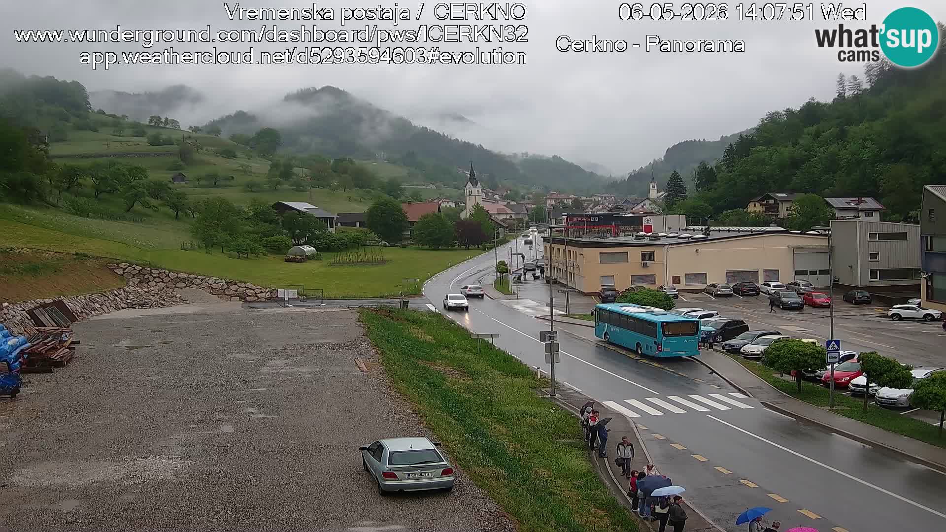 Cerkno entrada a la ciudad Webcam en vivo