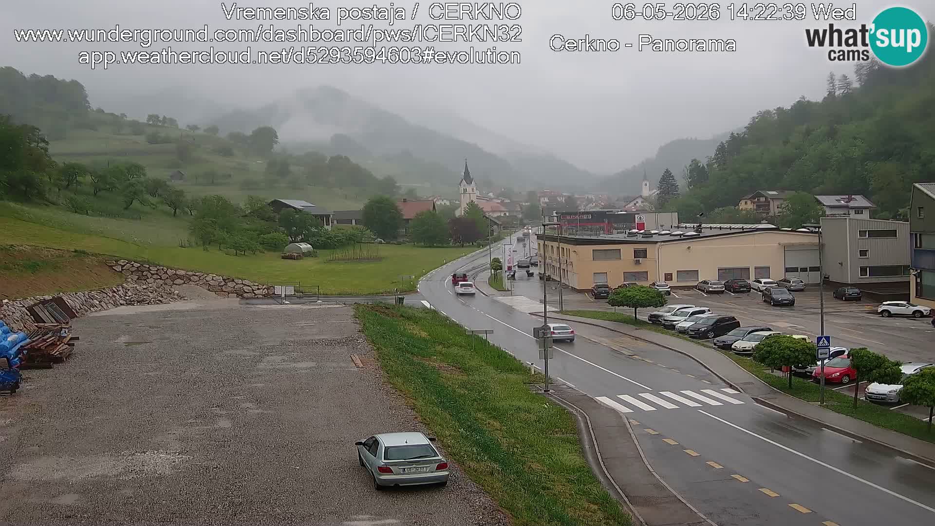 Cerkno entrada a la ciudad Webcam en vivo