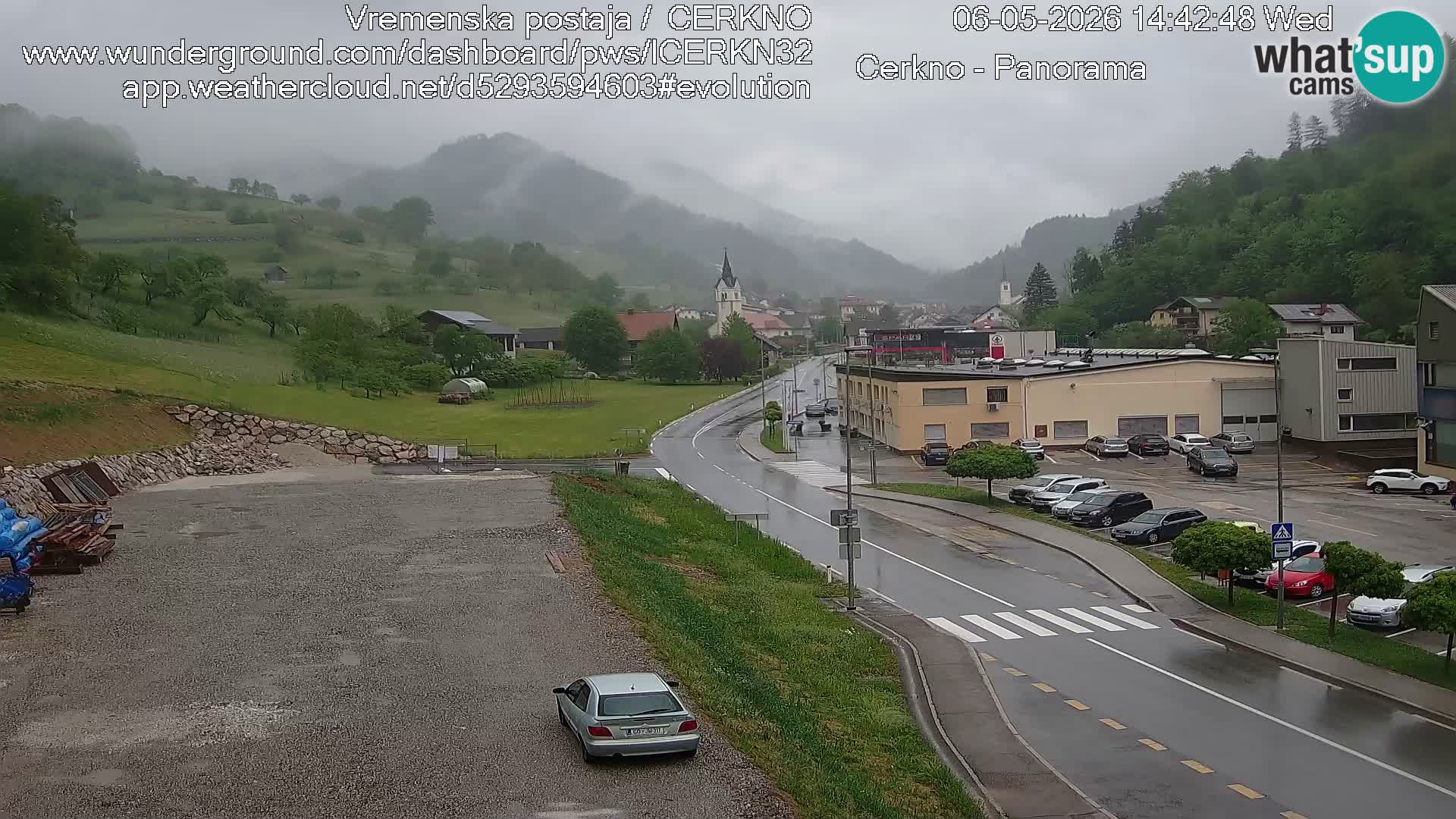 Cerkno city entrance Live Webcam