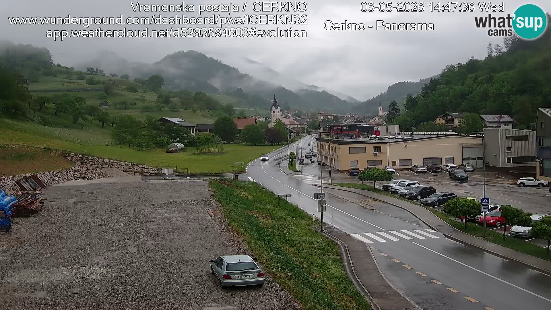 Webcam en direct – Entrée de la ville de Cerkno
