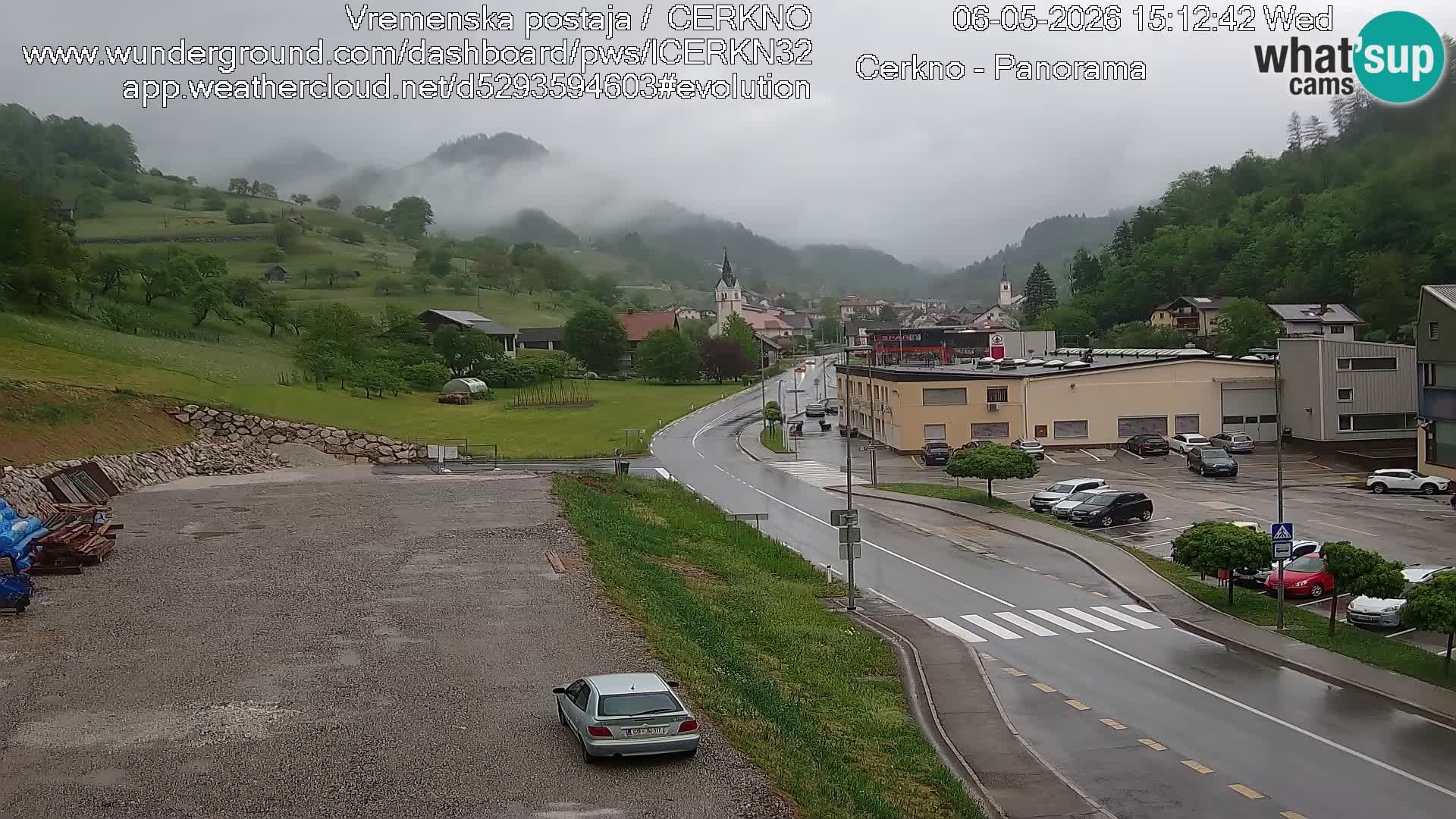 Cerkno city entrance Live Webcam