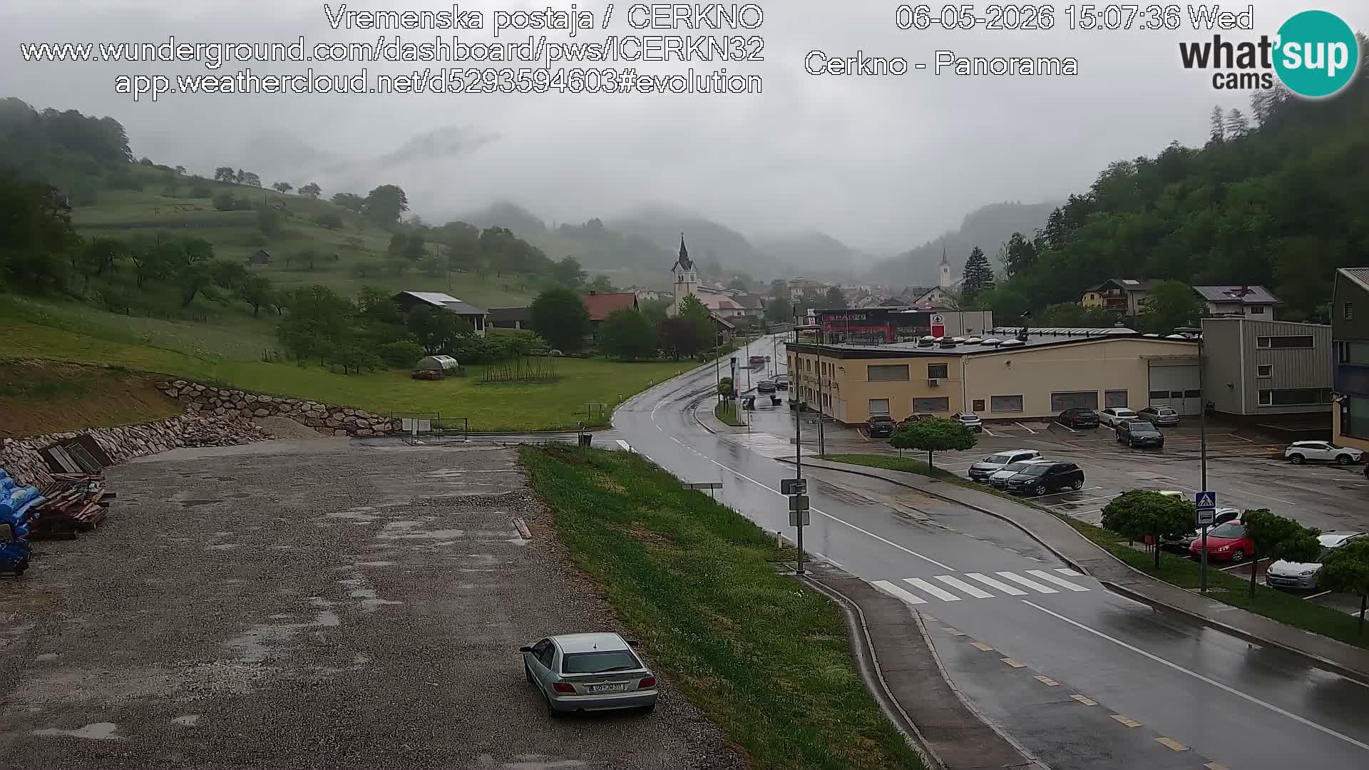 Cerkno city entrance Live Webcam