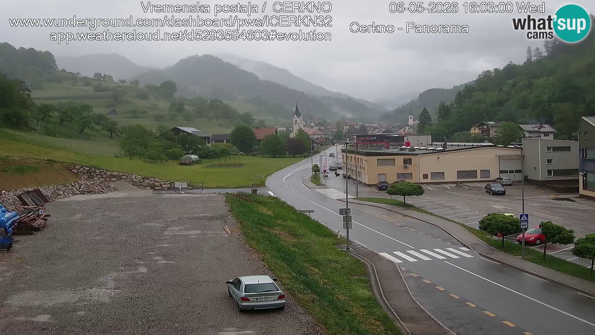 Cerkno city entrance Live Webcam