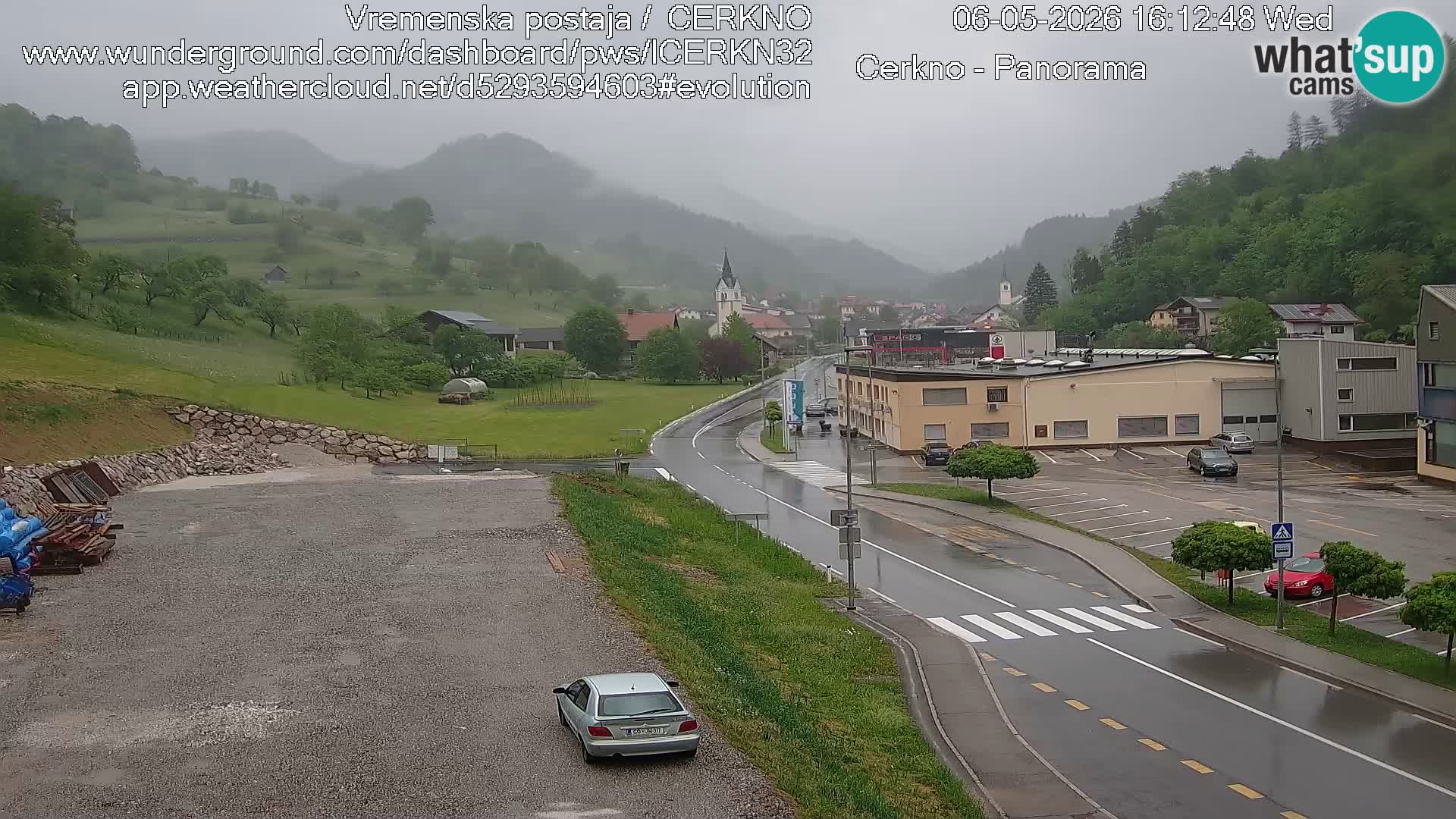 Cerkno city entrance Live Webcam