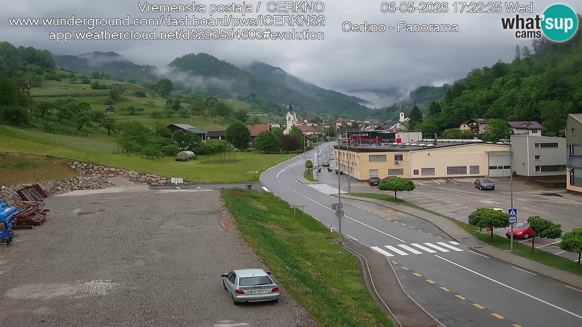 Cerkno city entrance Live Webcam
