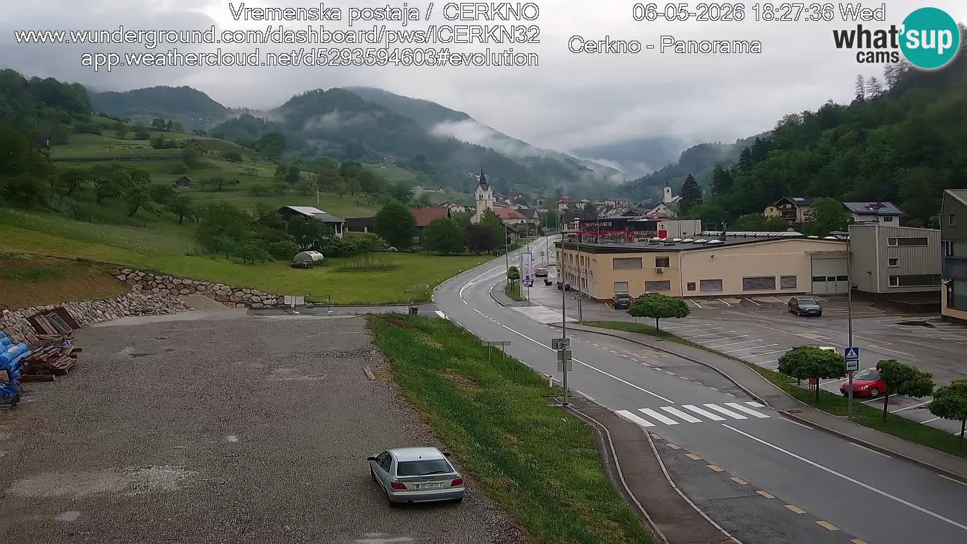 Cerkno city entrance Live Webcam