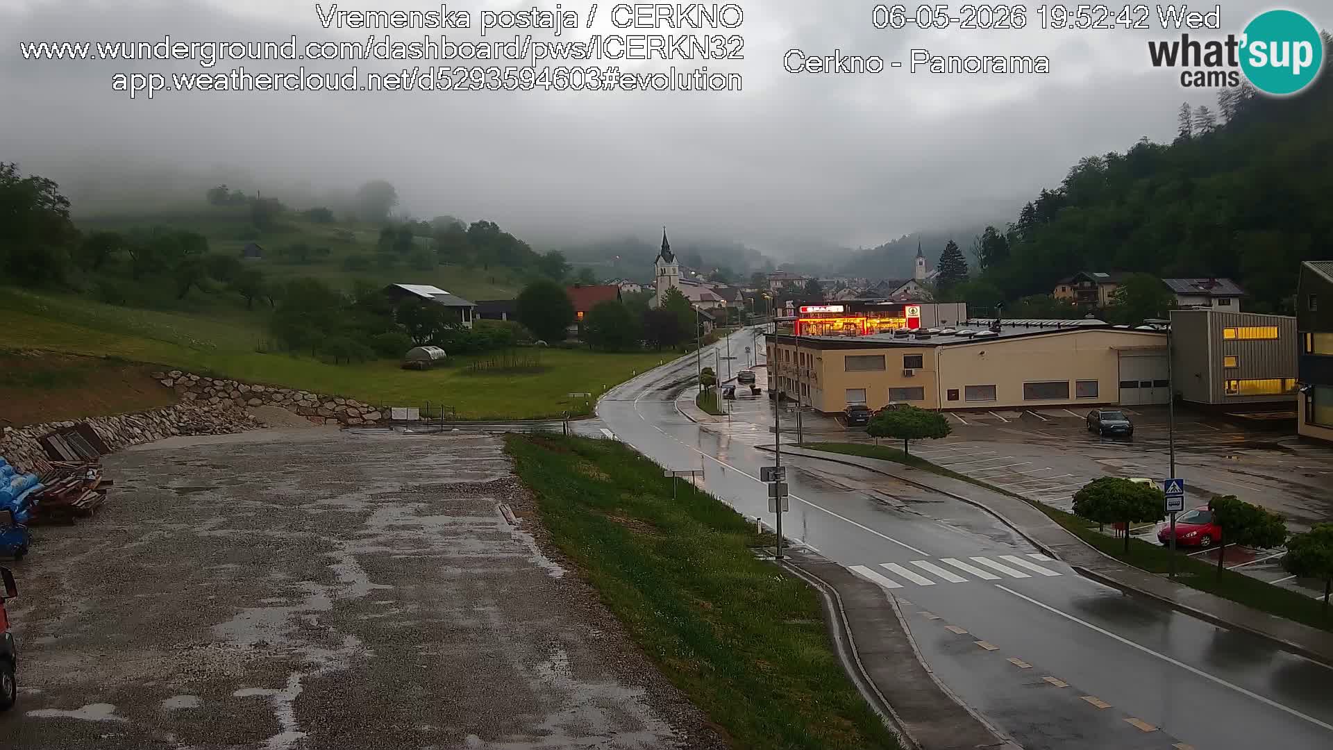 Cerkno entrada a la ciudad Webcam en vivo