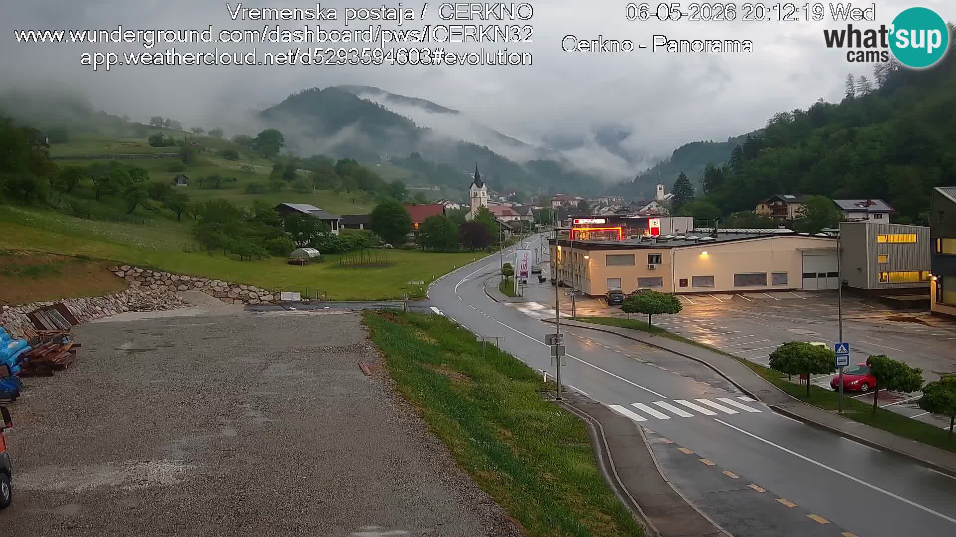 Cerkno city entrance Live Webcam