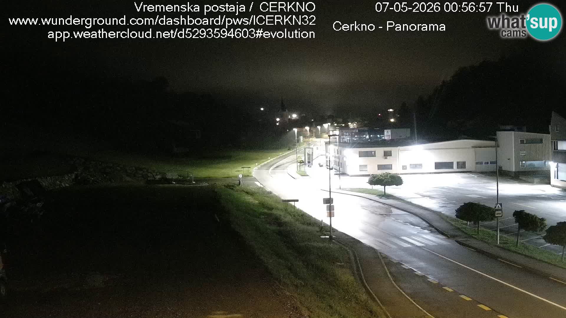 Webcam en direct – Entrée de la ville de Cerkno