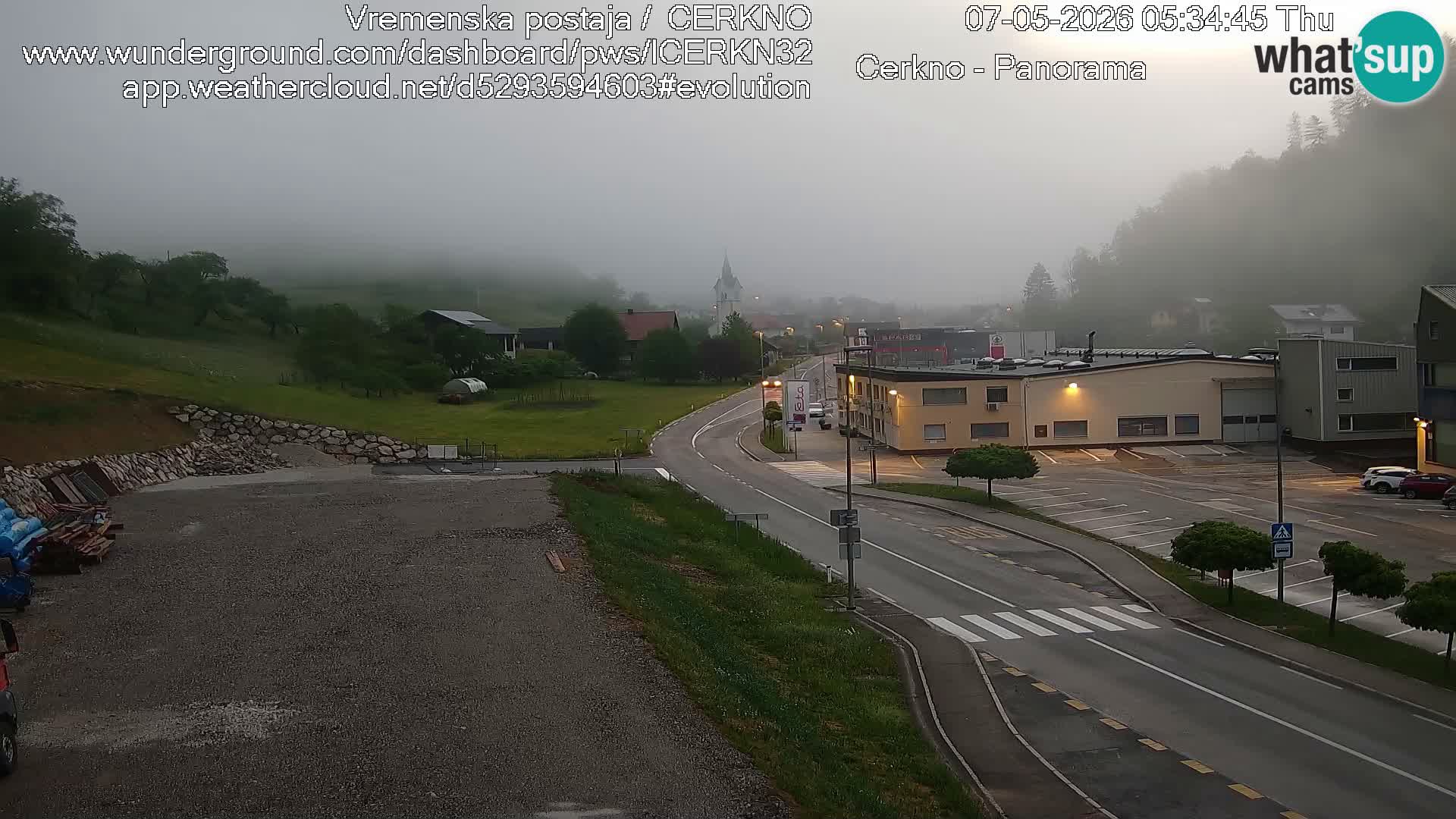 Cerkno city entrance Live Webcam