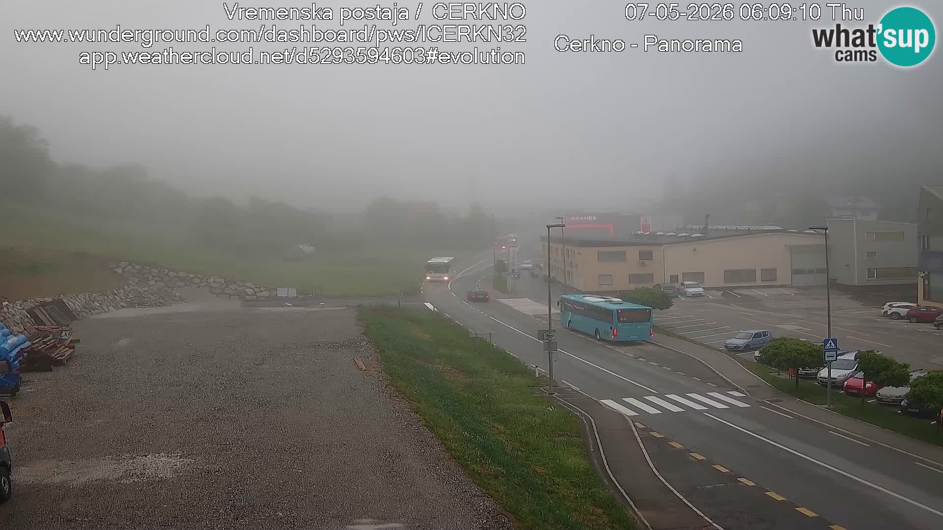 Webcam en direct – Entrée de la ville de Cerkno