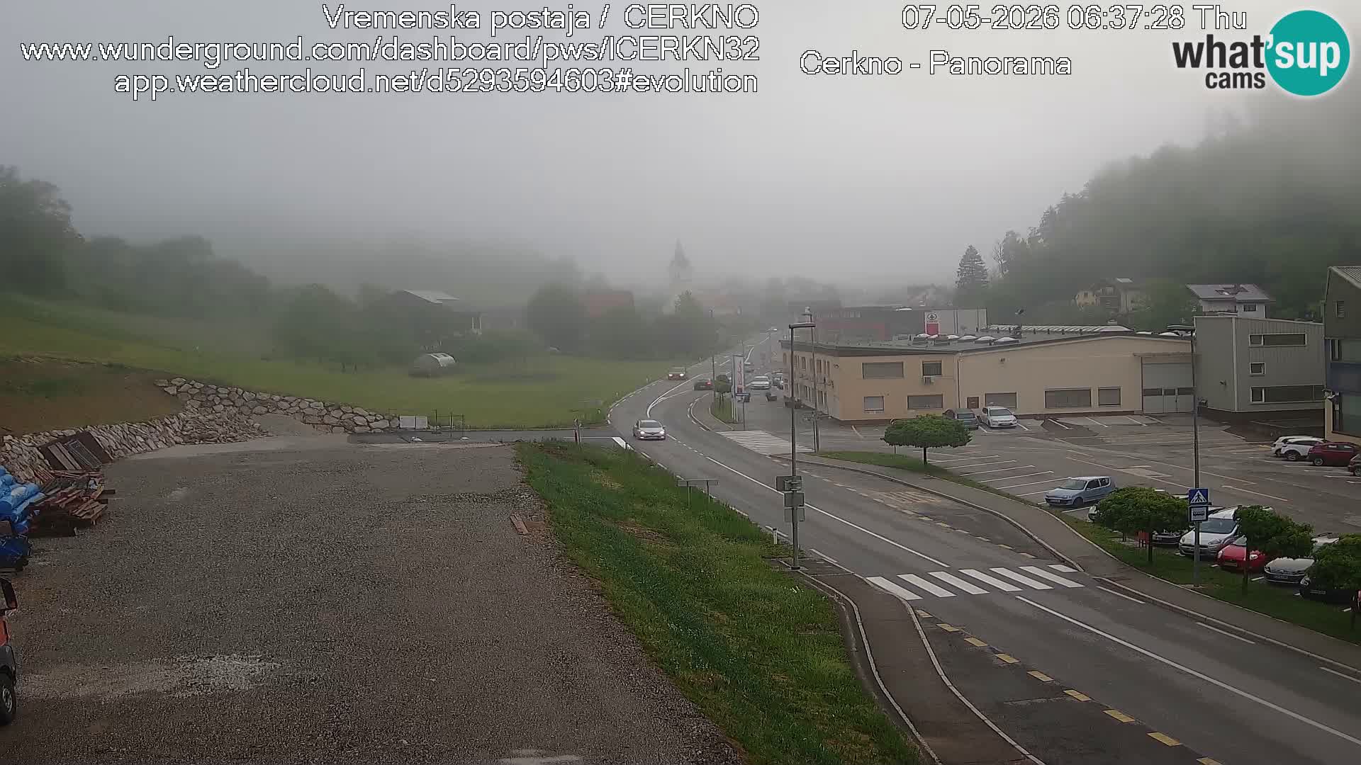 Cerkno city entrance Live Webcam