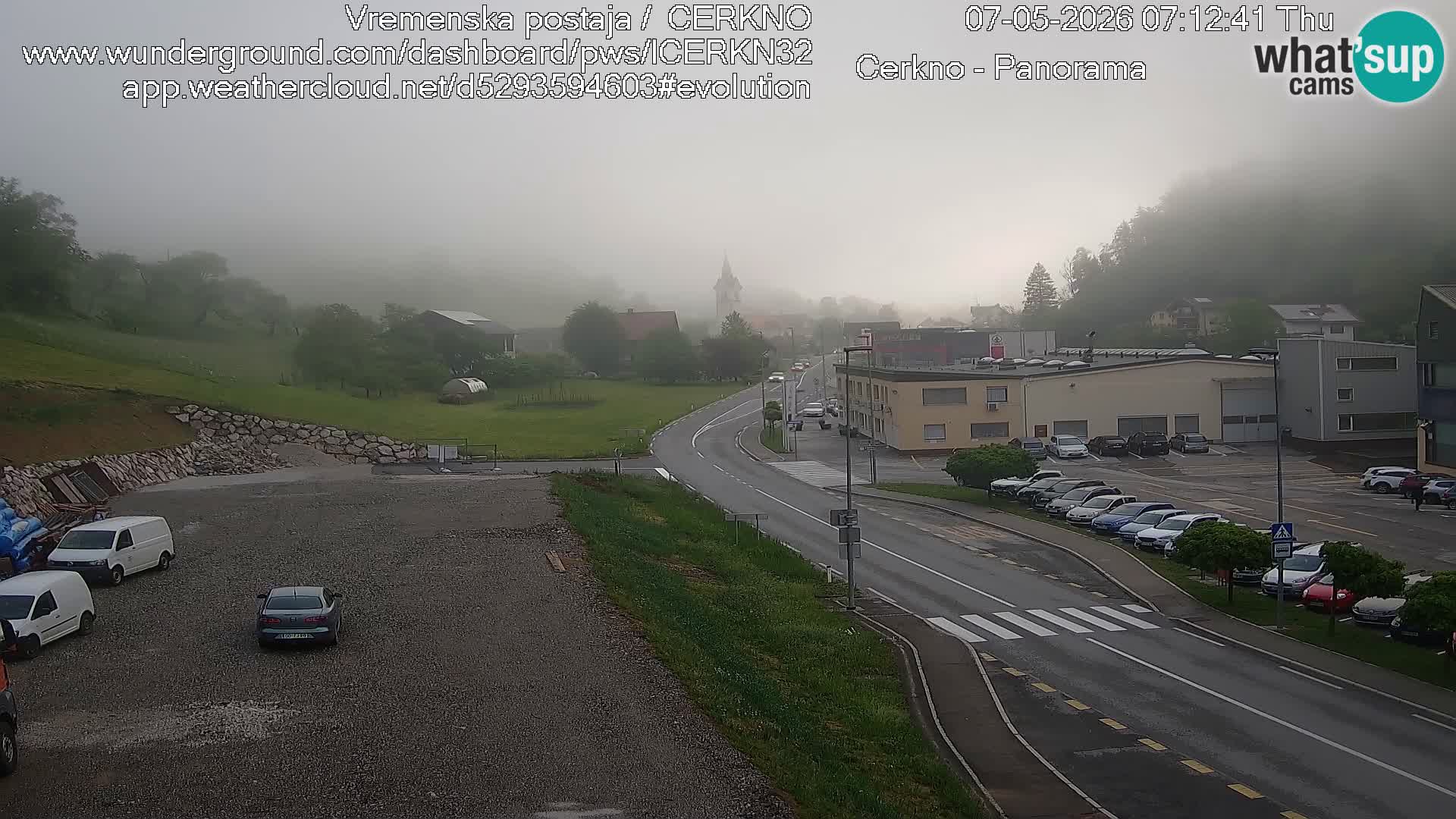 Cerkno city entrance Live Webcam