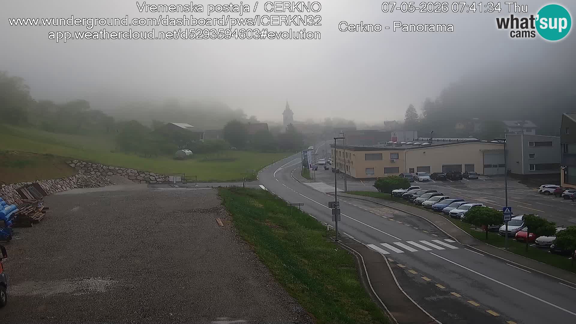 Cerkno city entrance Live Webcam