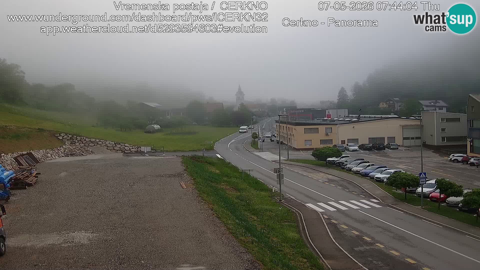 Cerkno entrada a la ciudad Webcam en vivo