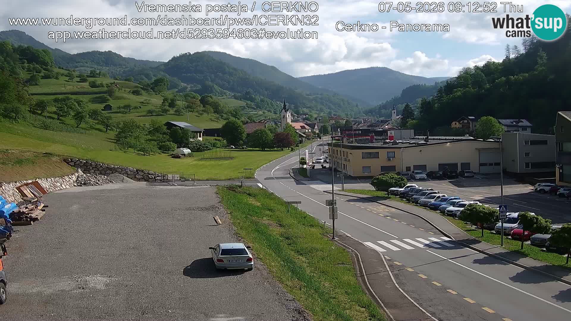 Cerkno city entrance Live Webcam