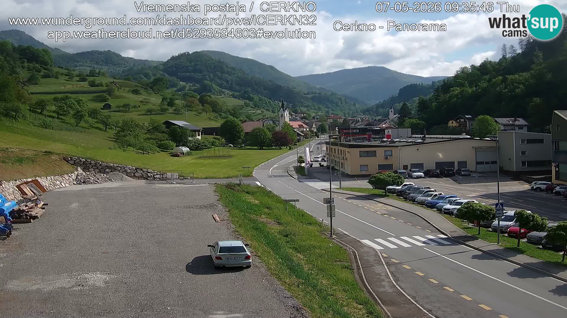 Cerkno city entrance Live Webcam