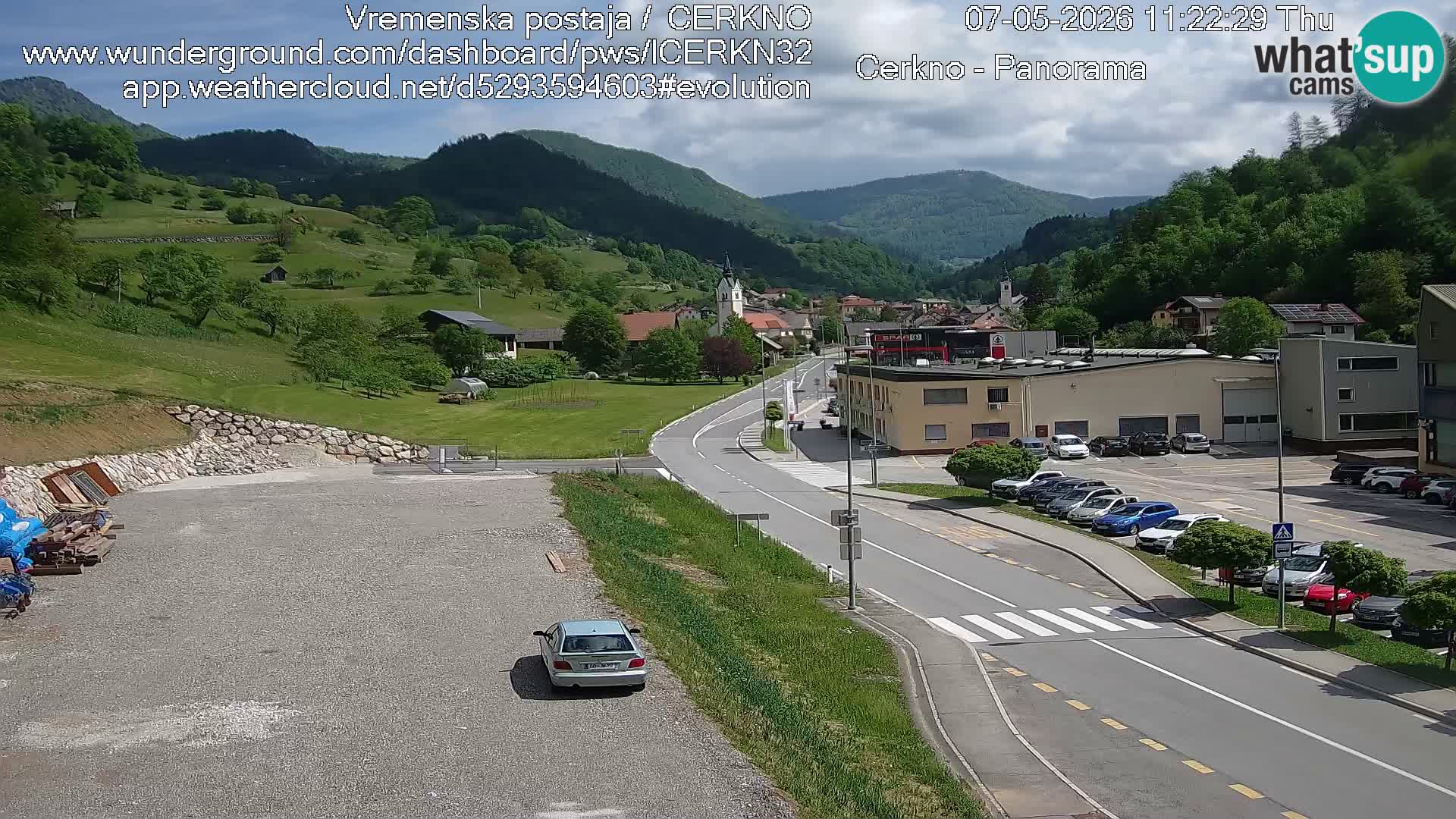 Cerkno city entrance Live Webcam